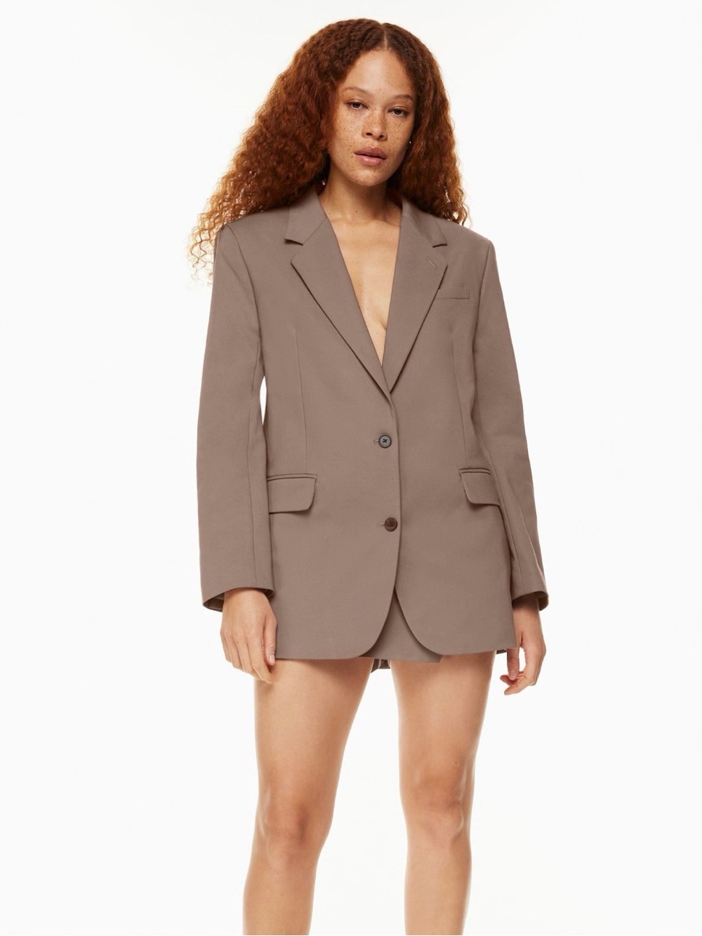 Aritzia Agency Blazer in Deep Taupe XS